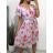 Chiffon Floral Summer Short Sleeve Women's Dress (S/M ONE SIZE) ITALIAN FASHION IM4231157