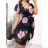 Chiffon Floral Summer Short Sleeve Women's Dress (S/M ONE SIZE) ITALIAN FASHION IM4231157