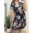 Chiffon Floral Summer Short Sleeve Women's Dress (S/M ONE SIZE) ITALIAN FASHION IM4231157