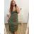 Women's Long Short Sleeve Dress (S / M ONE SIZE) FRENCH FASHION FMB21008