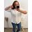 Tunic shirt shirts long sleeve with ladies (uni sl) ITALIAN Fashion IM718028 XL/2XL white