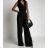 Women's Long Elegant Sleeveless Jumpsuit (S/M ONE SIZE) ITALIAN FASHION IMWE232094