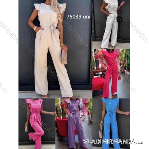 Women's Long Elegant Sleeveless Jumpsuit (S/M ONE SIZE) ITALIAN FASHION IMWE2375039