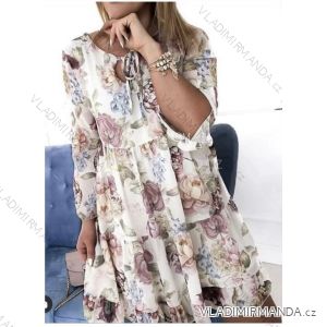 Women's Long Chiffon Short Sleeve Dress (S/M ONE SIZE) ITALIAN FASHION IMWGM23456