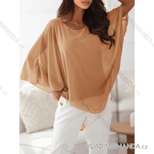 Women's Long Chiffon Short Sleeve Dress (S/M ONE SIZE) ITALIAN FASHION IMWGM23456