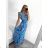 Women's Long Chiffon Short Sleeve Dress (S/M ONE SIZE) ITALIAN FASHION FMPZM23A082-9