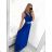 Women's Long Party Elegant Sleeveless Dress (S/M ONE SIZE) ITALIAN FASHION IMPSH223598/DU Red