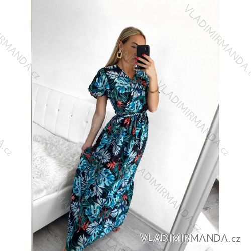 Women's Long Sleeve Summer Dress (S/M, L/XL ONE SIZE) VISCOSE AINUOSI FRENCH FASHION FMPZM23A081-6