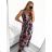 Long summer dress with straps for women (S/M ONE SIZE) ITALIAN FASHION IMD23231