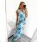 Long summer dress with straps for women (S/M ONE SIZE) ITALIAN FASHION IMD23231