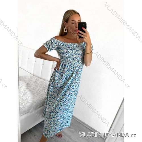 Sommer Kurzarm Sommerkleid (S / M ONE SIZE) ITALIENISCHE MODE IMWY21019