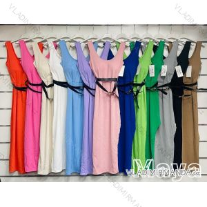 Women's Long Chiffon Short Sleeve Dress (S/M ONE SIZE) ITALIAN FASHION IMWGS231048