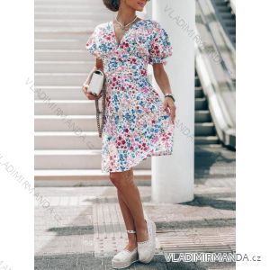 Women's Long Chiffon Short Sleeve Dress (S/M ONE SIZE) ITALIAN FASHION IMWGS231048