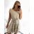 Women's short summer icecool sleeveless dress (S/M ONE SIZE) ITALIAN FASHION IMM23177 S/M béžová