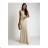 Women's Plus Size (42-46) Long Elegant Party Sleeveless Dress POLISH FASHION PMLBC23265-10 S/M béžová