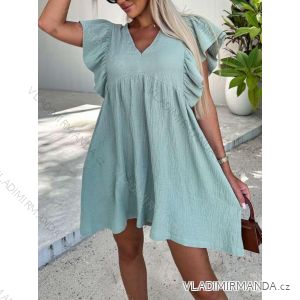 Women's Oversize Short Sleeve Summer Muslin Dress (S/M ONE SIZE) ITALIAN FASHION IMWGB232309