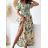 Carmen summer summer shoulder dress (UNI S / M) ITALIAN FASHION IMM20628 S/M Green