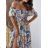 Carmen summer summer shoulder dress (UNI S / M) ITALIAN FASHION IMM20628 S/M Green