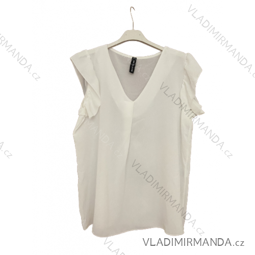 Women's Summer Sleeveless Tunic (S/M/L ONE SIZE) ITALIAN FASHION IMD22479/DUR white