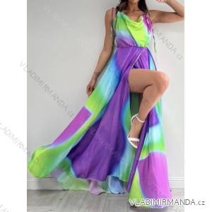 Šaty dlouhé letní elegantní na ramínka dámské (S/M ONE SIZE) ITALSKÁ MÓDA IMPBB23B23661