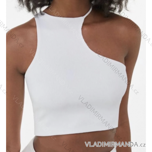 Top croptop bez rukávu dámský (S/M ONE SIZE) ITALSKÁ MÓDA IMPBB232L23275