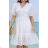 Women's Summer Boho Lace Short Sleeve Dress (S/M ONE SIZE) ITALIAN FASHION IMPEM2323084