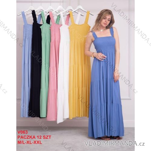 Women's long summer dress with straps (S / M ONE SIZE) ITALIAN FASHION IMWA221623