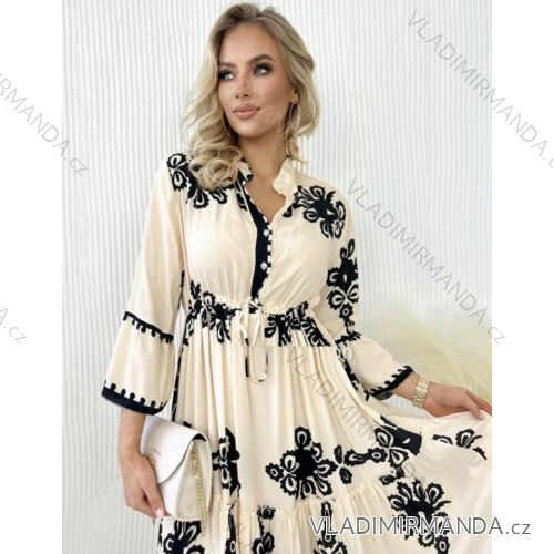 Women's Spanish Long Sleeve Dress (S/M ONE SIZE) ITALIAN FASHION IMWGB232457