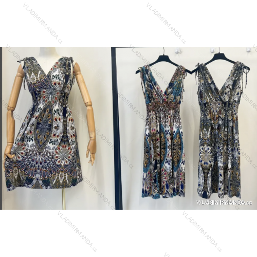 Women's Sleeveless Summer Dress (S/M ONE SIZE) INDIAN FASHION IMPEM23FW81-6