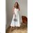 Women's Plus Size (42-46) Long Elegant Party Sleeveless Dress POLISH FASHION PMLBC23265-10 38 white