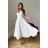 Women's Plus Size (42-46) Long Elegant Party Sleeveless Dress POLISH FASHION PMLBC23265-10 38 white