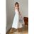 Women's Plus Size (42-46) Long Elegant Party Sleeveless Dress POLISH FASHION PMLBC23265-10 38 white