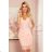 Women's Elegant Summer Lace Sleeveless Dress (S/M ONE SIZE) ITALIAN FASHION IM923050 XL light pink