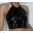 Top croptop třpytivý s flitry bez rukávu dámský (S/M ONE SIZE) ITALSKÁ MÓDA IMPBB23O6292