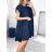 Women's Summer Short Sleeve Dress (S / M ONE SIZE) ITALIAN FASHION IMWB22017 S/M black