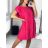 Women's Summer Short Sleeve Dress (S / M ONE SIZE) ITALIAN FASHION IMWB22017 S/M black