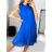 Women's Long Chiffon Short Sleeve Dress (S/M ONE SIZE) ITALIAN FASHION IMWGS231048