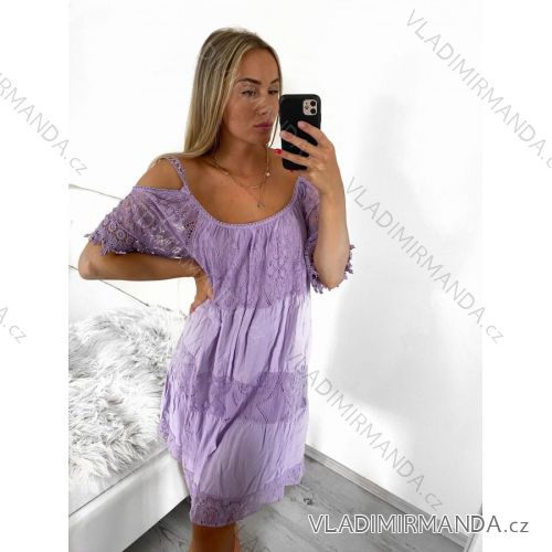 Women's Strappy Lace Summer Dress (S/M ONE SIZE) ITALIAN FASHION IMWB23284