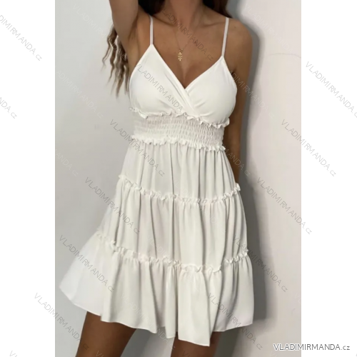 Women's short summer dress with straps (S/M ONE SIZE) ITALIAN FASHION IMPBB24B22578