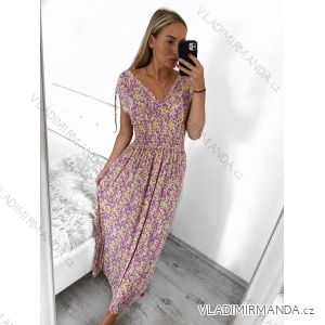 Šaty dlouhé letní bez rukávu dámské (M/L, XL/2XL) ITALSKÁ MODA IMB23F909/DU