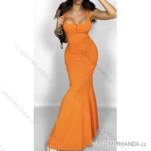 Women's long summer elegant dress with straps (S/M ONE SIZE) ITALIAN FASHION IMPLP2372971075