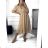 Women's Long Summer Shirt Short Sleeve Dress (S/M ONE SIZE) ITALIAN FASHION IMWY23133
