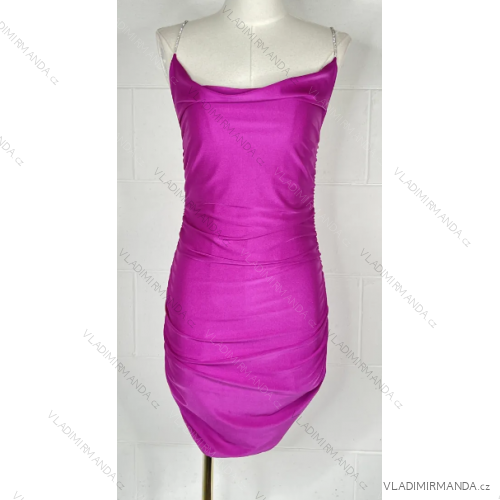 Women's Summer Elegant Strapless Dress (S/M ONE SIZE) ITALIAN FASHION IMPBB23H6083