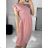 Sleeveless summer dress for women (uni sm) ITALIAN FASHION IMD20550 S/M Old-pink