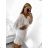 Women's Summer Boho Lace Short Sleeve Dress (S/M ONE SIZE) ITALIAN FASHION IM823013