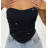 Top croptop carmen bez rukávu dámský (S/M ONE SIZE) ITALSKÁ MÓDA IMPBB230036r