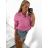 Women's Plus Size Long Sleeve Muslin Shirt (L/XL/2XL ONE SIZE) ITALIAN FASHION IMWP232488