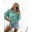 Women's Plus Size Long Sleeve Muslin Shirt (L/XL/2XL ONE SIZE) ITALIAN FASHION IMWP232488