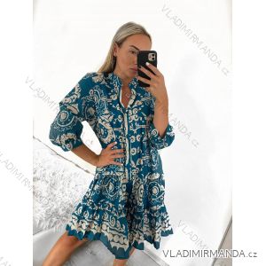 Women's Plus Size Oversize Shirt Long Sleeve Summer Dress (S/M/L/XL/2XL ONE SIZE) ITALIAN FASHION IMPLI234840