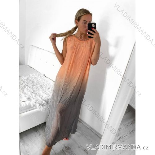 Women's long strapless summer dress (S/M/L/XL/2XL ONE SIZE) ITALIAN FASHION IMFF23002